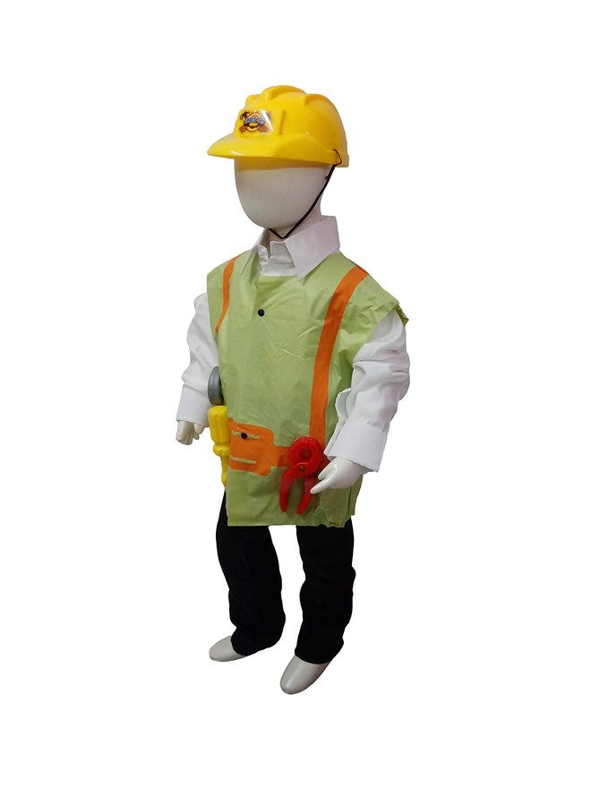 BookMyCostume Engineer Civil Construction Worker Community Helper Builder Kids Fancy Dress Costume 3-4 years - Image 4